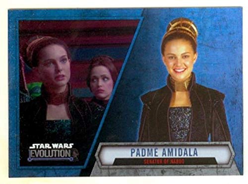 Padme Amidala trading card Star Wars Evolution 2016 Topps #15 Refractor Natalie Portman Rose Byrne backround