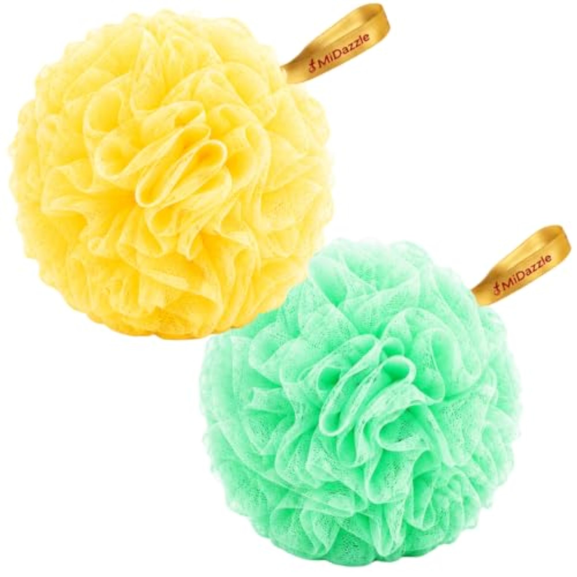 Luxury Loofah Bathing Sponge Exfoliator, Pack of 2
