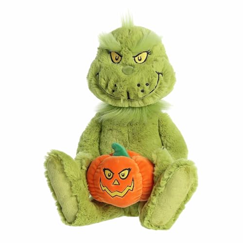 Grinch Peluche Jack-O-Lantern 26,7 cm : doudou vert et doux aux couleurs d'Halloween