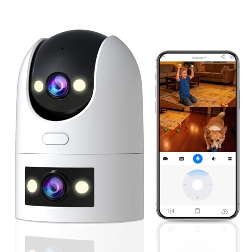 JOOAN 2K Indoor Camera 5G 2.4G WiFi Pet Camera, Dual Lens Security Camera, PTZ Cameras for Home...