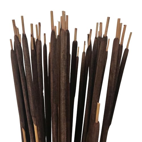 Ramo decorativo de 50 tallos naturales de junco seco 28 pulg miniatura 6