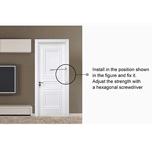 Dobradiça de fechamento automático para casa, fecho de porta, mola única, ajustável, leve, silencios