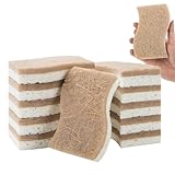 10 Stück Luffa Schwamm Küche, Schwamm Nachhaltig Aus Sisalfaser, Schwämme Spülschwamm Umweltfreundlicher Nachhaltig Biologisch Abbaubarer, Für Geschirr Küche Bad Haushalt