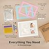 Baby Hand and Footprint Kit - Quick Dry Clay Baby Footprint Kit, Pets Paw, Newborn Keepsake Picture Frame for Boys, Girls, Personalized New Mom Gifts for Shower & Registry, Grandparents (Alpine White)