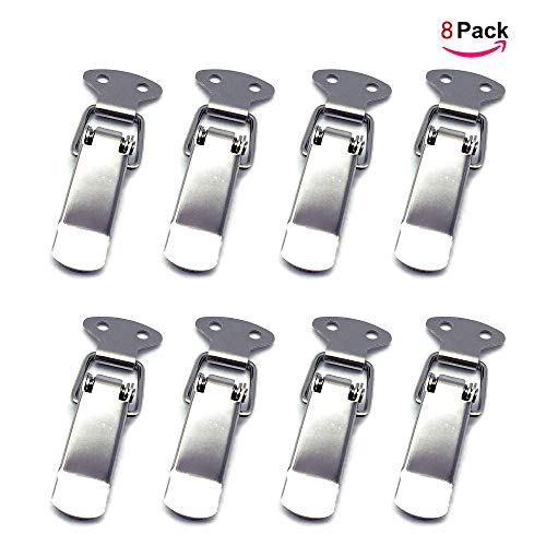Preisvergleich Produktbild FUJIE 8 Stück Spannverschluss Edelstahl Hebelverschluss Kappenschloss Kistenverschluss für Case Box, Toolbox, Schublade, Schrank, Truhe, ZS0307-1