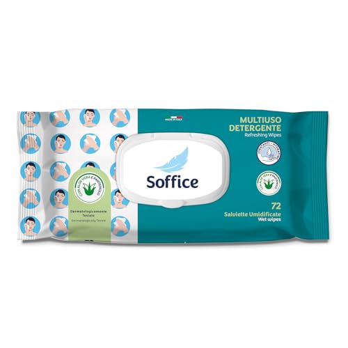 Feuchttücher Mehrzweck, 72 Stück, hygienische und erfrischende Tücher...