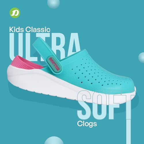 Image of DOCTOR EXTRA SOFT Unisex-Child Kids Classic Ultra Soft Clogs /Sandals with Adjustable Back Strap| Comfortable & LightWeight| Stylish & Anti-Skid| Indoor & Outdoor Casual Sports Mules Boys & Girls D-509