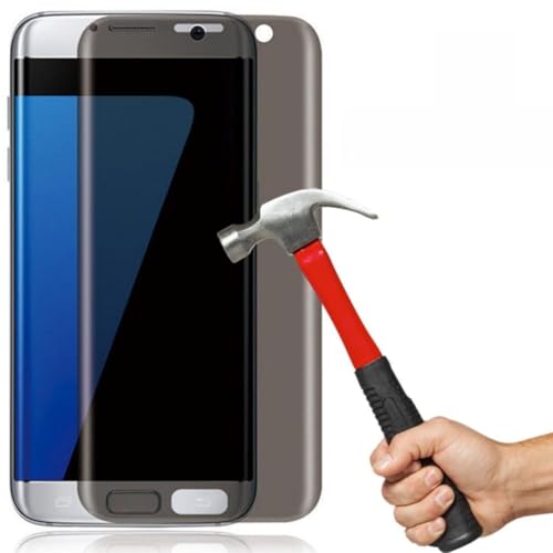 Privacy Screen Protector for Galaxy S7 Edge - Tempered Glass Curved Anti-Spy Anti-Peep Full Cover Compatible with Samsung Galaxy S7 Edge