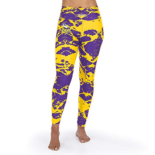 Officially Licensed Zubaz Women s NFL NFL Women s Lava Legging, Minnesota Vikings, Size Medium