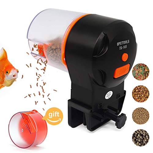 UPETTOOLS Fish Feeder, Aquarium Tank Automatic Timer Feeder with 2 Fish Food Dispensers Long Standby UPETTOOLS Fish Feeder, Aquarium Tank Automatic Timer Feeder with 2 Fish Food Dispensers Long Standby