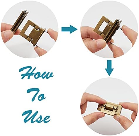 CHGCRAFT 4 Sets 4 Colours Twist Locks Clutches Closures Rectangle Metal Purses Locks Purse Closure Turn Locks Heart Purse Making 1.6×1.2×0.5 Inch