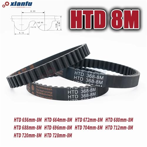Correa de distribución HTD 8M resistente con ancho de 15 mm para transmisión 5