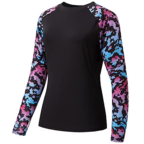 UPF 50 Clothing Lightweight Long Sleeve Sun Shirt 24 upf 50 clothing - black neon camo