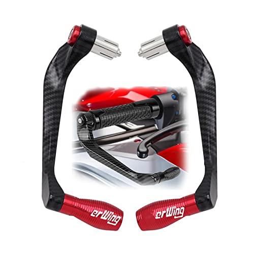 Protège-mains de moto universel 7/8 22mm rouge pour Honda Silver Wing 2001-2023 levier de frein