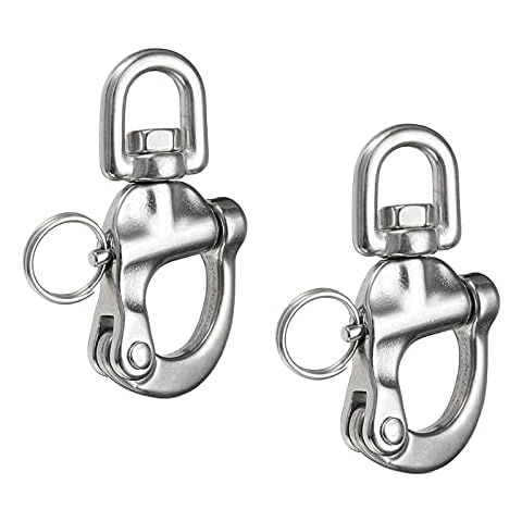 OSTARE Sanp Shackle Quick Release Swivel Snap Shacke Stainless Steel 3.5" Pair Cover