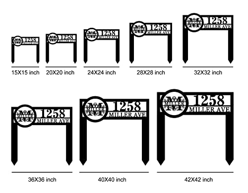 Personalized Street Sign With Stake Yard Address Sign With Last Name Address Plaque House Number Signs House Address Numbers For Lawn Garden Ground Personalized Yard Signs Custom Home Street Number Sign #TOP4