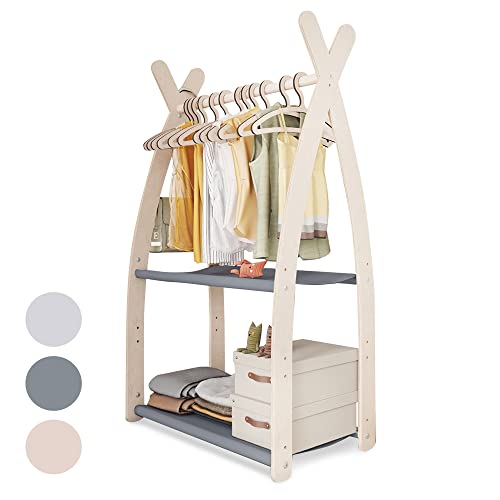 Perchas Infantiles Madera de Pie Marca MAMOI