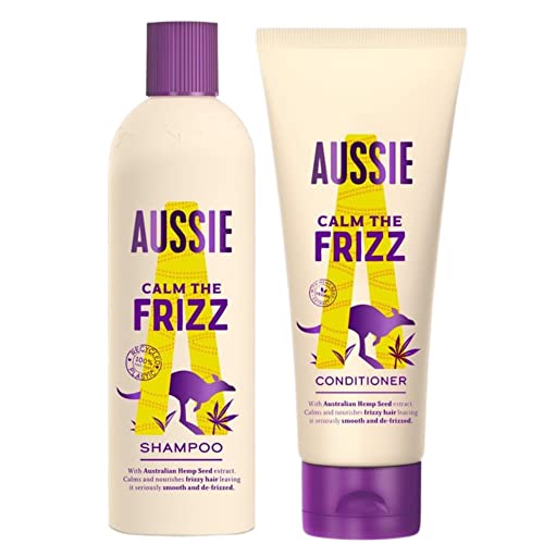 300ml Shampoo And 200ml Hair Conditioner Aussie Hemp Calm The Frizz Set