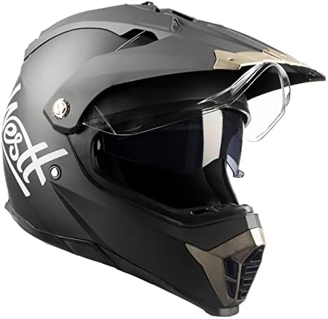 Westt Dual Sport Motorcycle Helmet Off-Road Helmets for Adults, Dual Visor Motorcycle Helmet - Full Face ATV UTV Helmet Dirt Bike Motocross Helmets DOT Approved