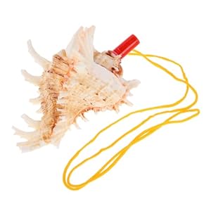 Abaodam Muschelhorn mit rotem Mundstück