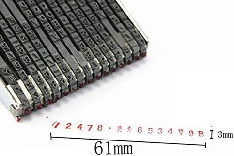 Pyatofyy Multipurpose 15 Digits and Alphabet Rolling Rubber Stamp, Personalized Alphabet Number Symbol Rolling Stamp, Multi-Function DIY Scrapbooking Roller Stationery Office Supplies