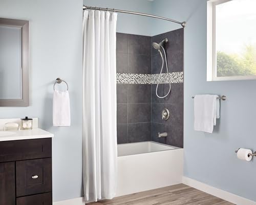 Image of Moen DN6808BN Sage Traditional Double Post Spring-Loaded Toilet Paper Holder, Brushed Nickel