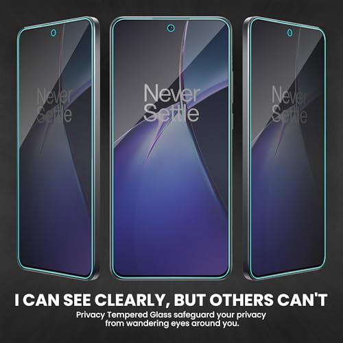 Image of FIRST MART Privacy Tempered Glass Screen Protector for OnePlus Nord CE 4 and Nord CE 3 (6.7 Inches) with Edge to Edge Screen Coverage and Easy Installation kit | Anti Spy Protection (Pack of 2)