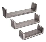  Casashelf Juego de 3 estantes de Pared Grises 22/32 / 42cm