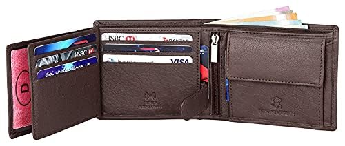 Image of WildHorn customised Gifts for Men | Personalized Leather Wallet for Mens -Name /Logo Printed on Wallet I Unique Gift Ideas for Men Boy Love Husband Employees Clients