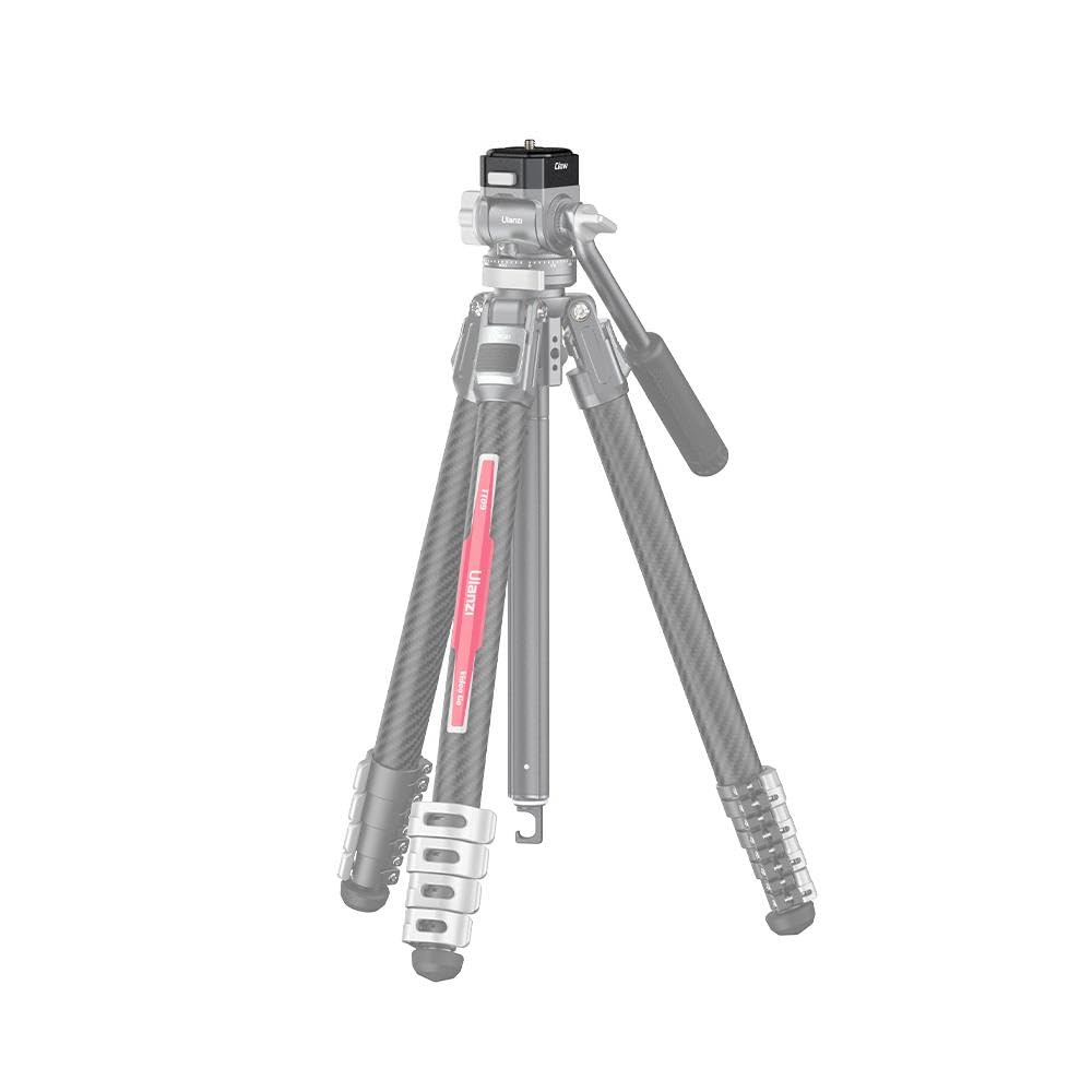 ULANZI TT09 VideoGo Travel Tripod statyw podróżny z głowicą fluidalną 360° Pan&-50°/+60° Tilt Pan, statyw do aparatu z Acra QR i uchwytem wkrętaka, maks. obciążenie 100 kg, maks. wysokość 55,91"
