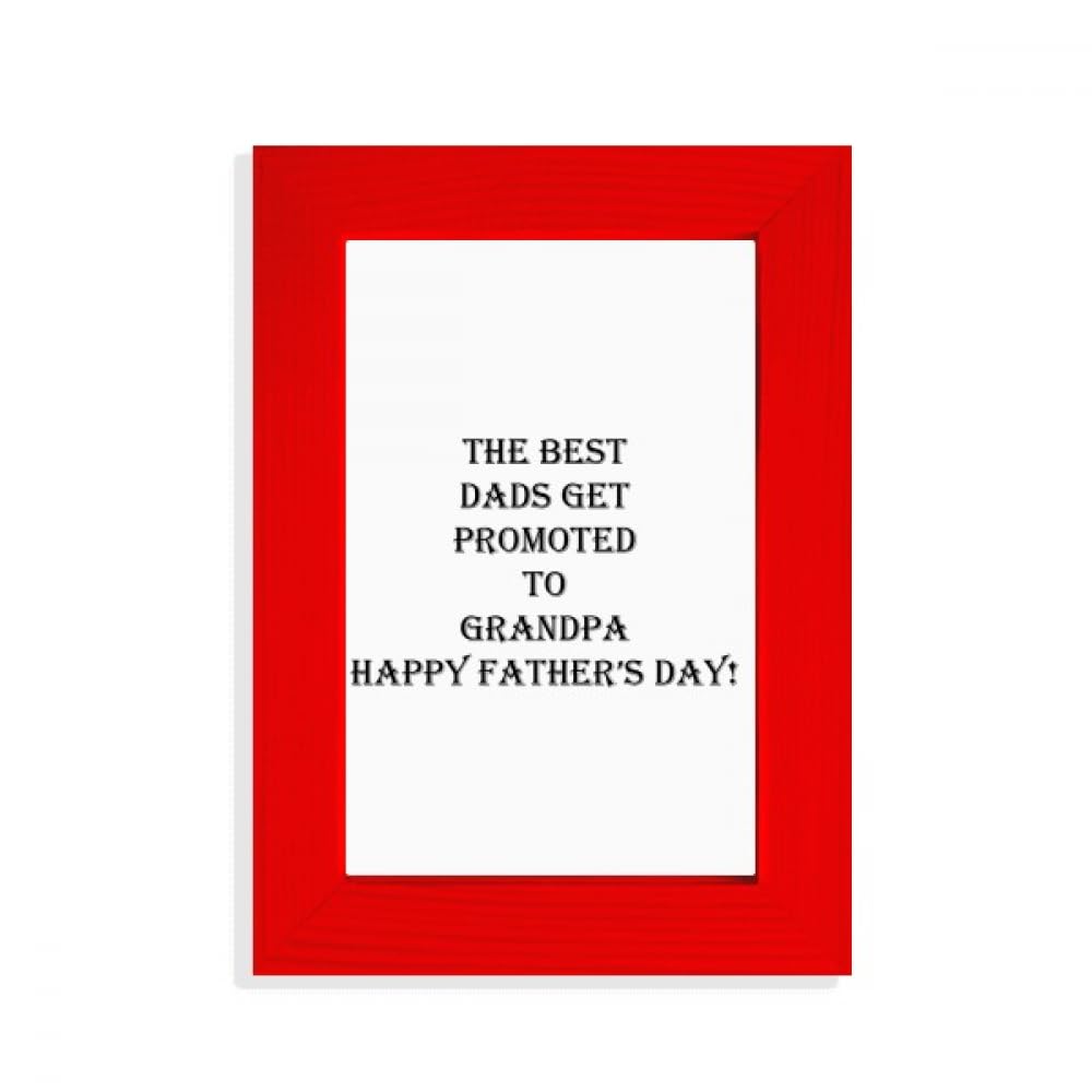 Cadre photo Dad Promoted to Grandpa rouge avec vitre en verre de protection
