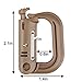 XTACER Tactical Multipurpose D-Ring Locking Hanging Hook Tactical Link Snap Keychain for Molle Webbing (Coyote Brown-Button Release (10-Pack))