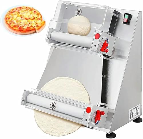 Image of Commercial Automatic Pizza Dough Roller Sheeter, 30 /40Cm Electric Press Machine 600W for Pasta Maker, Rolling Pizza and Various Dough Cake,40cm