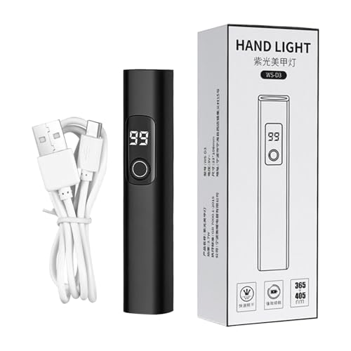 Mini UV Light Nails - Portátil USB recargable lámpara de uñas, LED Digital Display Dryer, ligero gel Curing Machine, Handy Fingernail Styling Device | For Pedicure Manicure Salon Studio Holiday Journ