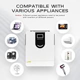 TRTDYFKH Hybrydowy falownik solarny 48 V, 6200 W, czysta fala sinusoidalna, z kontrolerem ładowania słonecznego MPPT 120 A + ładowarka AC, wyświetlacz LCD, zakres napięcia MPPT 60-450 V DC