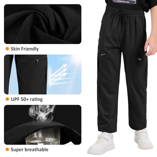 Boys Hiking Pants Kids' Cargo Quick Dry Lightweight Youth Outdoor Camping Fishing Scout Pants3