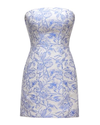 Strapless Homecoming Dresses 2025 Floral Print Formal Dress Short Satin Tight Prom Cocktail Party Gowns for Teens3