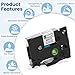 VolenGo 12mm 0.47 Laminated White Tape 4-Pack Compatible with Brother P-Touch Label Maker TZe231 TZ231