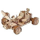 Kit de modelo de vehículo lunar de madera 3D, rompecabezas creativo de vehículo de exploración espacial con diseño detallado, artesanía de montaje para adultos, adolescentes, principiantes, decoración