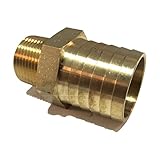EDGE INDUSTRIAL 1-1/4' Hose ID to 3/4' Male NPT MNPT Straight Brass Fitting Fuel / AIR / Water / Oil...