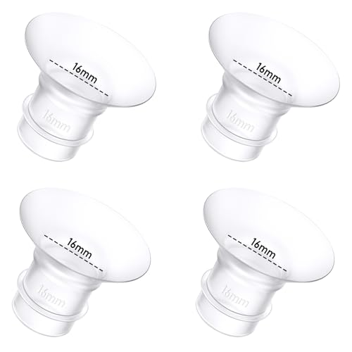 4Pcs Breast Pump Flange Insert 16mm Compatible with Momcozy/Spectra/Medela/eufy/Elvie/Lansinoh/Paruu P10 Breast Pump Fit for Momcozy M5/M9/M6/V2 Pro/V2 pro/S12 Pro/eufy E10 S1 S1 Pro 24mm Flange