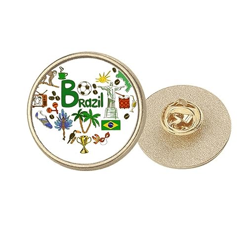 Broche Brésil en métal doré, l'élégance d'un bijou cœur durable
