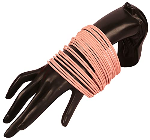 Touchstone New Indian Bollywood Fashion Traditional Fine Engraving Stunning Pastel Peach Beige Color Wrist Enhancing Designer Jewelry Bracelets Bangle. Set Of 24 For Women. #TOP1