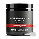 Ultra Purified Bioavailable Hyaluronic Acid Powder – for Deeper Skin Hydration – 250 mg with Vitamin C for Enhanced Absorption – 180 Servings
