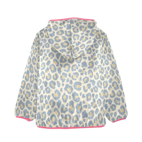 Leopard Print Toddler Kids Polar Fleece Warm Jacket Baby Girls Zip-up Lightweight Long Sleeve Coat 9-10T2