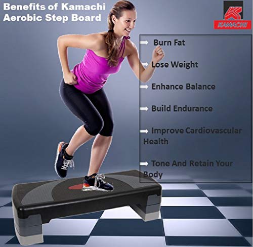 Image of KAMACHI Adjustable Aerobic Fitness and Exercise Step Board Medium
