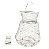 BESPORTBLE Filet de Résistant Métal Pliable Capacité Élevée Garde-Poisson Maille Renf...