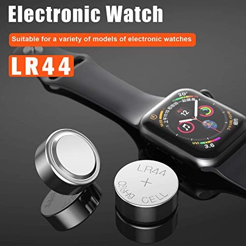 GutAlkaLi LR44 Battery Pack of 20  1.5V AG13 Batteries for Watches, Hearing Aids, Glucometer, Key Fobs and Small Electronics  Silver Oxide Chemistry Provides Stable Voltage and Long Lifespan