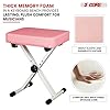 Best Piano Benches: Top 5 Piano Bench Reviews and Buyer’s Guide 11 5 CORE Keyboard Bench 3 Inch Padded Cushioned Piano Stool Height Adjustable Guitar Seat Heavy Duty Folding Portable Musician Chair W Nonslip Rubber Feet Pink - KBB PNK HD #2