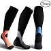 CS CELERSPORT 3 Pairs Compression Socks 20-30mmHg for Men and Women-Best Stockings for Running, Traveling, Shin Splints, Nurse, Athletic and Pregnancy Grey, Blue, Orange S/M